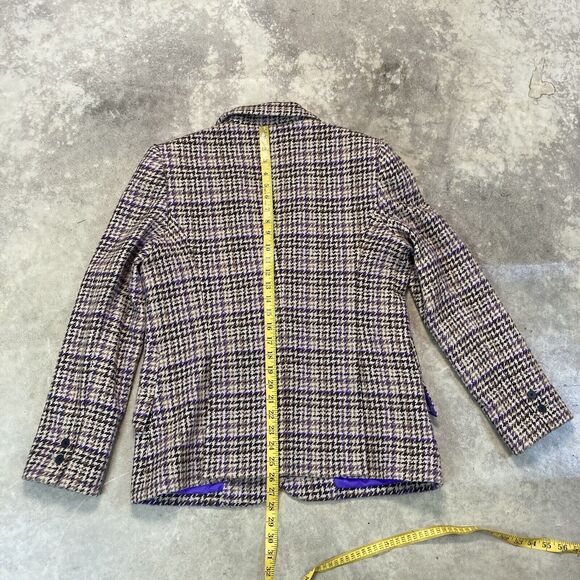 L'Agence Revolve Blazer‎ Womens 10 Chamberlain Houndstooth Jacket Tan Multicolor - Picture 4 of 9